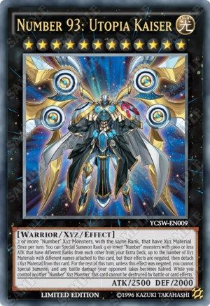 Number 93: Utopia Kaiser (Ultra Rare) (YCSW-EN009) - Yu-Gi-Oh! Championship Series Prize Cards Limited