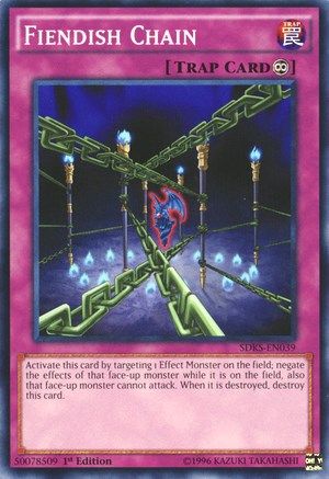 Fiendish Chain (Common) (SDKS-EN039) - Structure Deck: Seto Kaiba 1st Edition