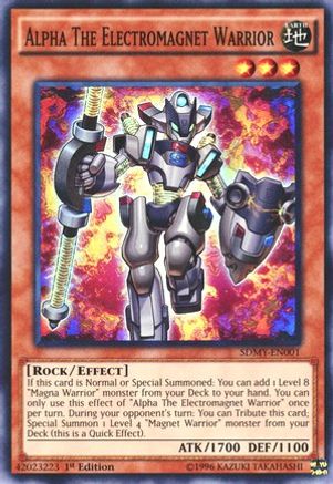 Alpha The Electromagnet Warrior (Super Rare) (SDMY-EN001) - Structure Deck: Yugi Muto 1st Edition