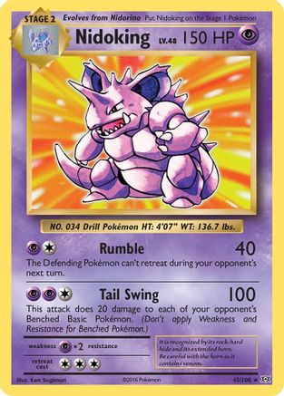 Nidoking (045/108) [XY  Evolutions] Reverse Holofoil - Holo Rare