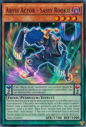 Abyss Actor - Sassy Rookie (Super Rare) (DESO-EN019) - Destiny Soldiers 1st Edition