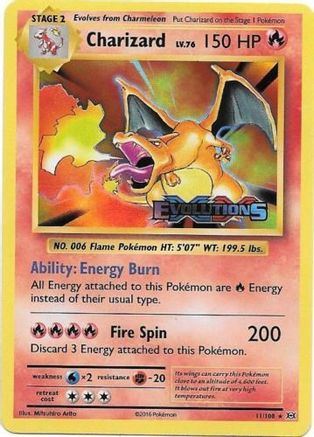 Charizard (XY Evolutions Prerelease) (11/108) [XY Promos] Holofoil - Promo