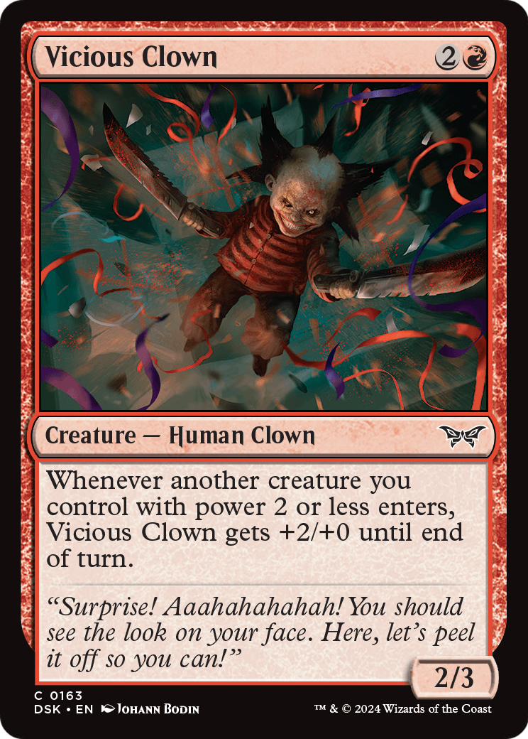Vicious Clown (DSK-163) [Duskmourn: House of Horror] Foil