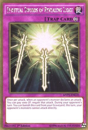 Spiritual Swords of Revealing Light (Gold Rare) (MVP1-ENG31) - The Dark Side of Dimensions Movie Pack: Gold Edition 1st Edition