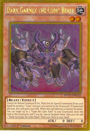Dark Garnex the Cubic Beast (Gold Rare) (MVP1-ENG33) - The Dark Side of Dimensions Movie Pack: Gold Edition 1st Edition