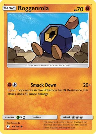 Roggenrola (069/149) [SM Base Set] Reverse Holofoil - Common