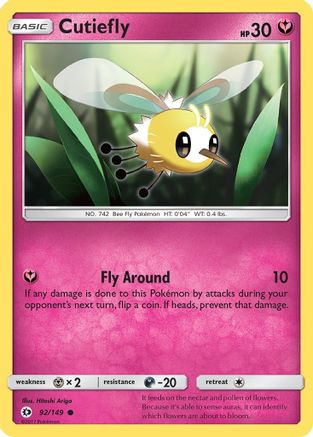Cutiefly (092/149) [SM Base Set] - Common