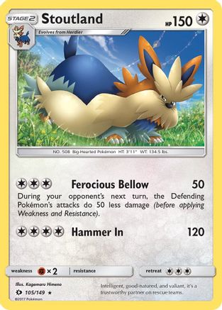 Stoutland (105/149) [SM Base Set] - Rare