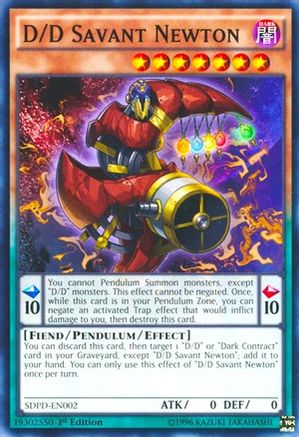 D/D Savant Newton (Common) (SDPD-EN002) - Structure Deck: Pendulum Domination 1st Edition