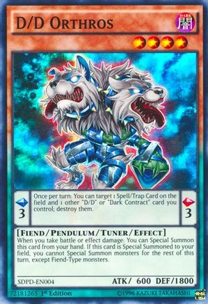 D/D Orthros (Super Rare) (SDPD-EN004) - Structure Deck: Pendulum Domination 1st Edition