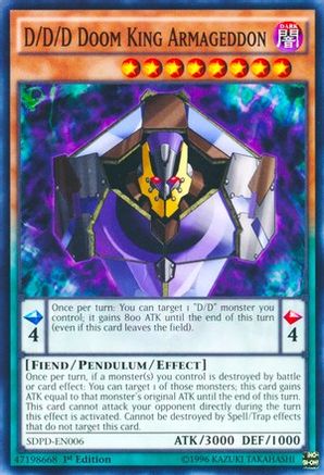 D/D/D Doom King Armageddon (Common) (SDPD-EN006) - Structure Deck: Pendulum Domination 1st Edition