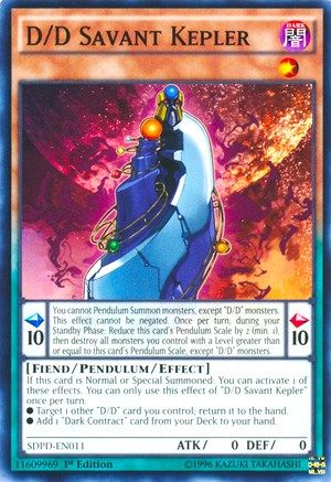 D/D Savant Kepler (Common) (SDPD-EN011) - Structure Deck: Pendulum Domination 1st Edition
