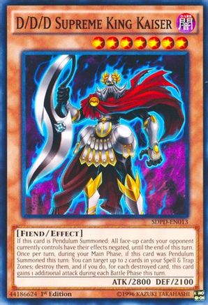 D/D/D Supreme King Kaiser (Common) (SDPD-EN013) - Structure Deck: Pendulum Domination 1st Edition