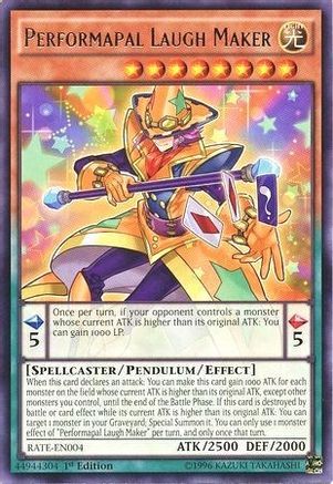 Performapal Laugh Maker (Rare) (RATE-EN004) - Raging Tempest 1st Edition