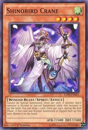 Shinobird Crane (RATE-EN023) - Raging Tempest 1st Edition