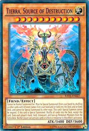 Tierra, Source of Destruction (Super Rare) (RATE-EN027) - Raging Tempest Unlimited