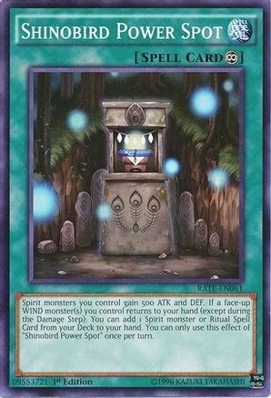Shinobird Power Spot (Common) (RATE-EN061) - Raging Tempest 1st Edition