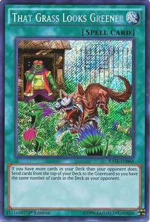 That Grass Looks Greener (Secret Rare) (RATE-EN066) - Raging Tempest 1st Edition