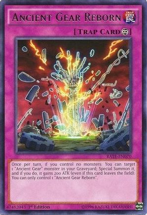 Ancient Gear Reborn (Rare) (RATE-EN070) - Raging Tempest Unlimited