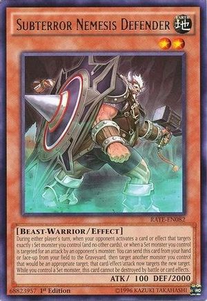 Subterror Nemesis Defender (Rare) (RATE-EN082) - Raging Tempest 1st Edition