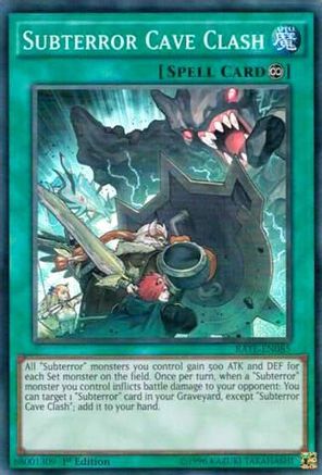 Subterror Cave Clash (Super Rare) (RATE-EN085) - Raging Tempest 1st Edition