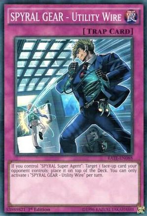 SPYRAL GEAR - Utility Wire (Super Rare) (RATE-EN088) - Raging Tempest Unlimited