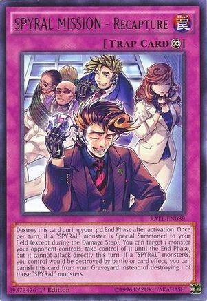 SPYRAL MISSION - Recapture (Rare) (RATE-EN089) - Raging Tempest 1st Edition