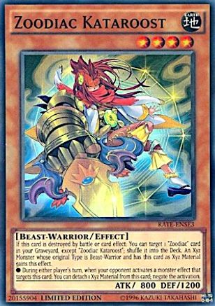 Zoodiac Kataroost (Super Rare) (RATE-ENSE3) - Raging Tempest Limited