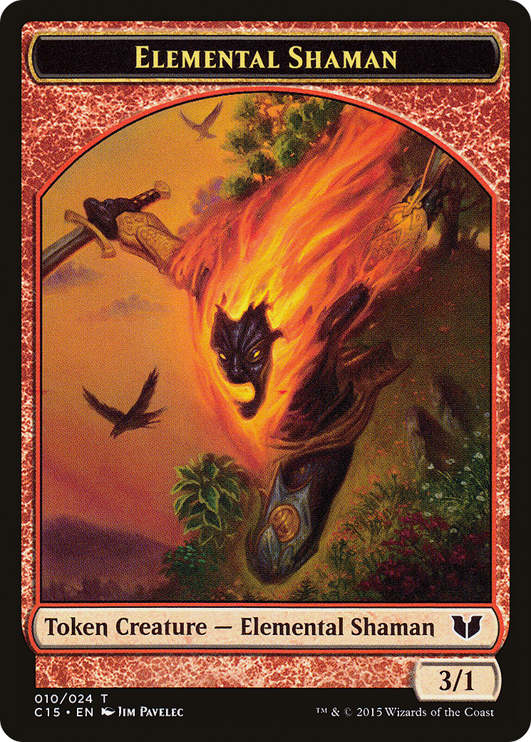 Elemental Shaman // Shapeshifter Double-Sided Token (C15-10 // 1) [Commander 2015 Tokens]