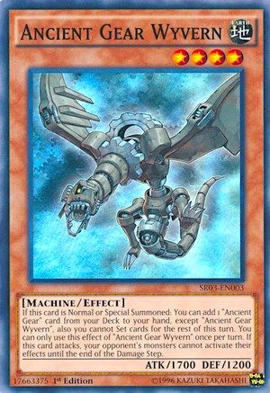 Ancient Gear Wyvern (Super Rare) (SR03-EN003) - Structure Deck: Machine Reactor Unlimited