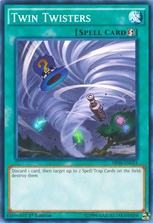 Twin Twisters (Common) (SR04-EN024) - Structure Deck: Dinosmasher's Fury 1st Edition