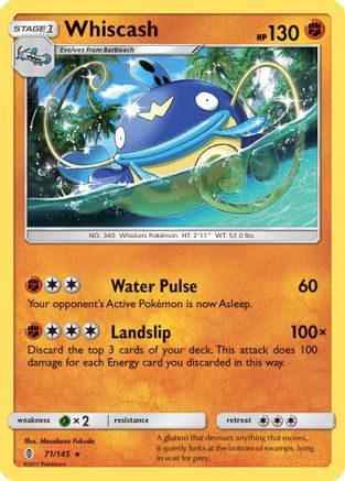 Whiscash (71/145) [SM  Guardians Rising] - Rare