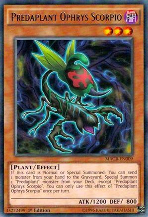 Predaplant Ophrys Scorpio (Rare) (MACR-EN009) - Maximum Crisis 1st Edition
