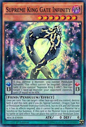 Supreme King Gate Infinity (Super Rare) (MACR-EN018) - Maximum Crisis Unlimited