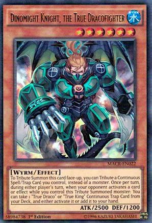 Dinomight Knight, the True Dracofighter (Ultra Rare) (MACR-EN022) - Maximum Crisis Unlimited