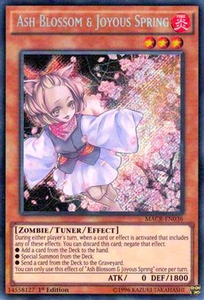 Ash Blossom & Joyous Spring (Secret Rare) (MACR-EN036) - Maximum Crisis Unlimited