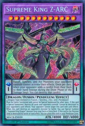 Supreme King Z-ARC (Secret Rare) (MACR-EN039) - Maximum Crisis 1st Edition