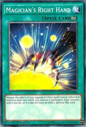 Magician's Right Hand (Common) (MACR-EN049) - Maximum Crisis 1st Edition