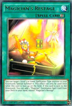 Magician's Restage (Rare) (MACR-EN051) - Maximum Crisis Unlimited