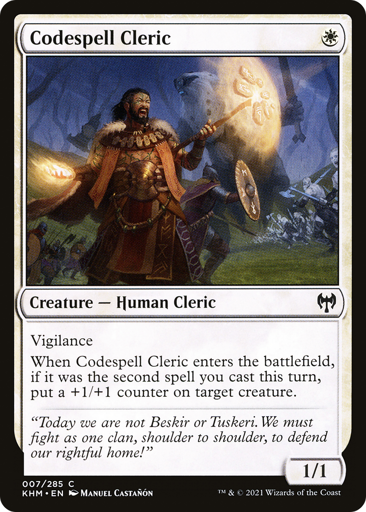 Codespell Cleric (KHM-007) [Kaldheim] Foil