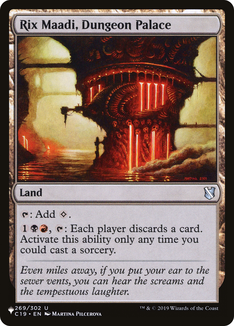 Rix Maadi, Dungeon Palace - The List [The List]