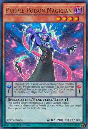 Purple Poison Magician (Ultra Rare) (PEVO-EN006) - Pendulum Evolution 1st Edition