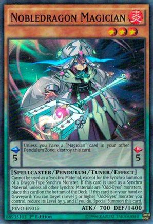 Nobledragon Magician (Super Rare) (PEVO-EN015) - Pendulum Evolution 1st Edition