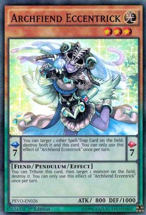 Archfiend Eccentrick (Super Rare) (PEVO-EN026) - Pendulum Evolution 1st Edition