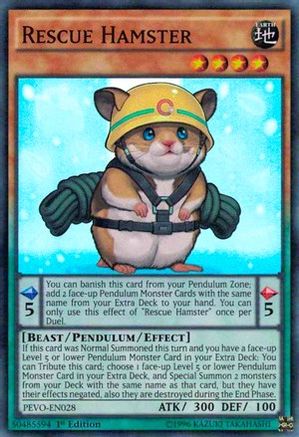 Rescue Hamster (Super Rare) (PEVO-EN028) - Pendulum Evolution 1st Edition