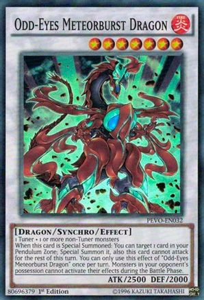 Odd-Eyes Meteorburst Dragon (Super Rare) (PEVO-EN032) - Pendulum Evolution 1st Edition