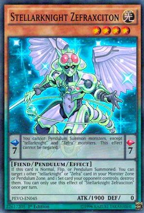 Stellarknight Zefraxciton (Super Rare) (PEVO-EN045) - Pendulum Evolution 1st Edition