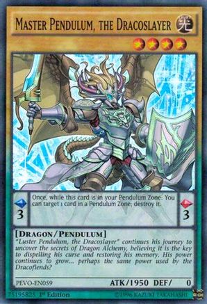 Master Pendulum, the Dracoslayer (Super Rare) (PEVO-EN059) - Pendulum Evolution 1st Edition
