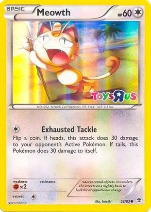 Meowth (Toys R Us Promo) (053/083) [Miscellaneous Cards & Products] Holofoil - Promo