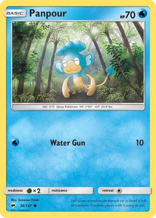 Panpour (036/147) [SM  Burning Shadows] Reverse Holofoil - Common